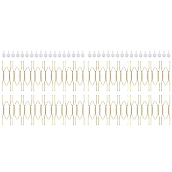 32 штуки 6-дюймовых невидимых вешалок для пластин Настенные вешалки для пластин Латунные проволочные держатели для пластин с 36 штуками настенных крючков