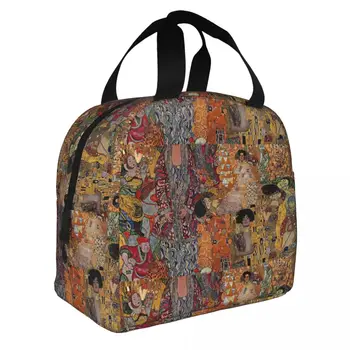 Изолированные сумки для ланча Gustav Klimt, сумка-холодильник, семья, три возраста женщин, Переносная сумка-тоут, ланч-бокс, сумка для еды, школьный пикник