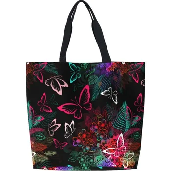Большая сумка-тоут с бабочкой для женщин, многоразовая красочная хозяйственная сумка, пляжная сумка через плечо, водонепроницаемая для путешествий за продуктами
