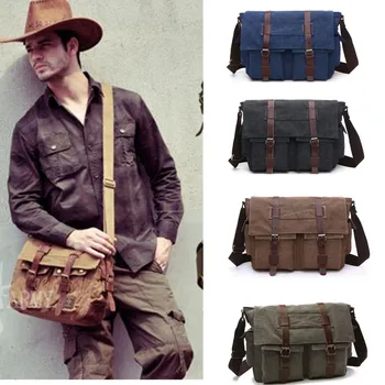 Холщовые кожаные мужские сумки-мессенджеры I AM LEGEND Will Smith Большая сумка-ранец через плечо Мужской портфель для ноутбука Дорожная сумка