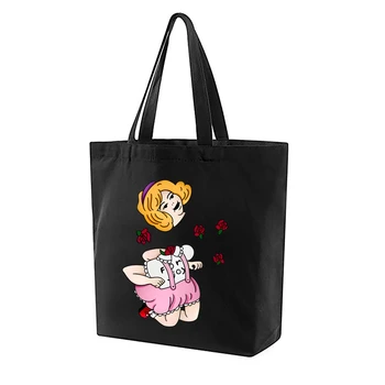 Kawaii K-12 Melanie Martinez Y2K Холщовая женская сумка-тоут Harajuku Повседневная сумка-тоут для покупок для девочек