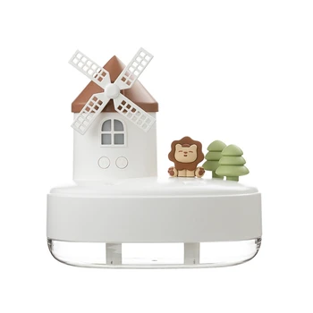 Увлажнитель Воздуха Windmill Mini Desktop Cute Pet Humidifier Увлажнитель Прохладного Тумана С Музыкальной Шкатулкой И Ночником