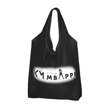 Многоразовые футбольные сумки KM Mbappe для покупок, складные футбольные сумки для продуктов, моющиеся большие сумки-тоут