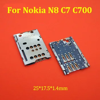 2 шт./лот Новый разъем для SIM-карты, держатель для считывания, замена слота для Nokia N8 C7 C7-00 Запчасти для ремонта