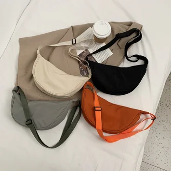 2023 Новые модные пельмени, легкая нейлоновая сумка для пригородных поездок, большая вместительная простая сумка через плечо