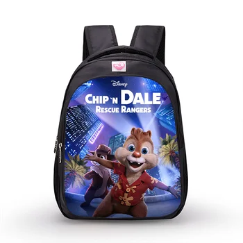 14-дюймовый детский рюкзак Disney Chip n Dale 3D, сумки для начальной школы, Школьный рюкзак для мальчиков и девочек, детский сад, Детская мультяшная Мочила