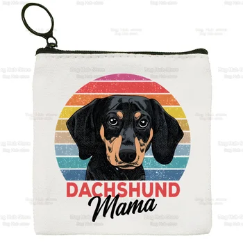 Такса Текель, милая собачка, холщовая сумка с мультяшным принтом, дизайнерская Холщовая Простая и модная сумка для хранения