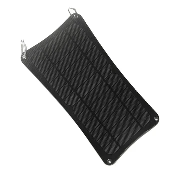 Солнечная панель мощностью 10 Вт 5 В с двойным портом USB + система зарядки аккумулятора с карабином ETFE Складное солнечное зарядное устройство