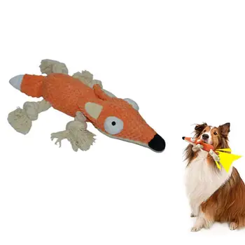 Игрушка для домашних животных Fox Design Плюшевая собачка Fox со встроенным звуком для защиты зубов от укусов, обучающий компаньон, зоотовары для зубов