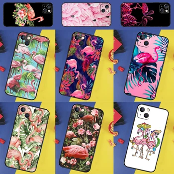 Милый Чехол с Фламинго Для iPhone 14 15 13 12 11 Pro Max XS XR X 7 8 Plus 12 13 Mini SE 2020 Funda Cover