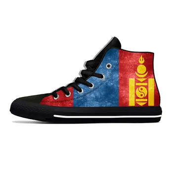 Монголия Монгольский Флаг, Патриотическая Гордость, Модная Повседневная тканевая обувь С высоким берцем, Легкие Дышащие Мужские И женские кроссовки с 3D принтом.