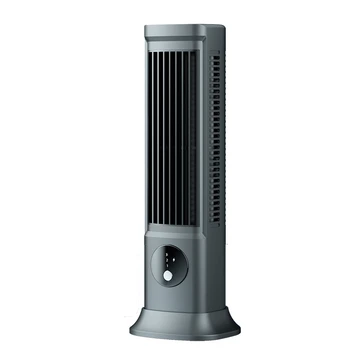 Настольный вентилятор без лопастей Бесшумный настольный башенный вентилятор Портативный кондиционер USB перезаряжаемый 3 скорости (черный)