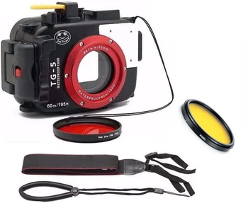 Камера CANMEELUX WPC-TG5 С Водонепроницаемым Корпусом Для Дайвинга 40 М/130 футов Встроенная Сигнализация утечки Работает для Olympus TG5