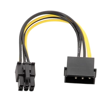 Преобразуйте 4-контактный разъем питания PCIExpress в 6-контактный для видеокарт Кабель-конвертер D Plug Наслаждайтесь Обработкой видео