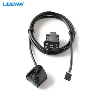 LEEWA Автомобильный AUX IN MP3 Аудио 3,5 мм Разъем для подключения кабеля для VolksWagen Audi Ford Skoda Модифицированный адаптер кабеля AUX #CA6888
