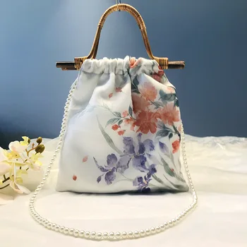 Винтажные модные сумки в свадебном стиле, бисероплетение, женский замок, Деревянная ручная вышивка, Цветочная сумка, женские сумки, кошельки