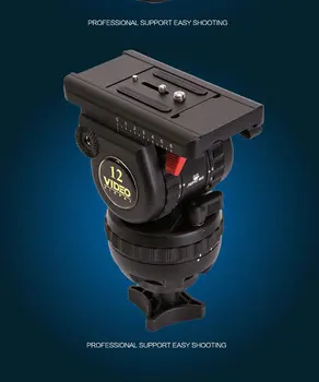 Jp-v12 Усовершенствованная гидравлическая головка Профессиональная штативная головка для камеры вещания 100 мм Головка для штатива с чашей для профессиональной камеры