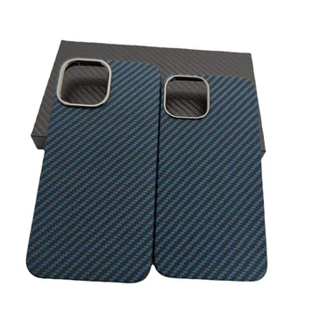 Синие Ультратонкие Чехлы Из Чистого углеродного волокна Для iPhone 12 Pro Max 12Pro Из Арамидного Волокна, Защитные Для iPhone12 12Promax, Жесткий ЧЕХОЛ