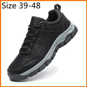 Мужские ботинки Xiaomi, повседневная обувь для прогулок на открытом воздухе, Удобные кожаные кроссовки, ботильоны на резиновой подошве, Мужская обувь, Размер ботинок 39-48