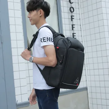 Мужской рюкзак 17-дюймовые сумки для ноутбуков большой емкости, водонепроницаемый противоугонный мужской рюкзак для деловых поездок, рюкзак для выходных и ночевки