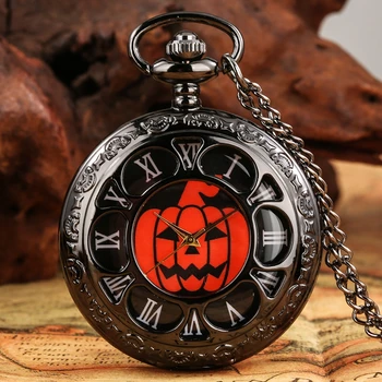 Винтажные карманные часы для косплея на Хэллоуин, черные кварцевые, подарочные, подвесные Часы для детей мужского пола, Relogio Saati, модный подарок Relojes