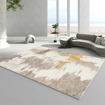 Скандинавский минималистичный ковер с чернильной печатью, Прикроватные ковры для спальни, напольный коврик для гостиной, кухня, коридор, Противообрастающие коврики.