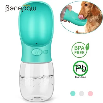 Уличная бутылка для воды Benepaw для домашних животных 3 цвета Герметичная портативная бутылка для питья воды Для путешествий с собакой Кормушка для домашних животных 2019