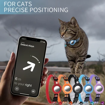 Подходит для Apple Airtag tracker защитный чехол для защиты от потери питомца, ошейник для позиционирования кошки, светоотражающий