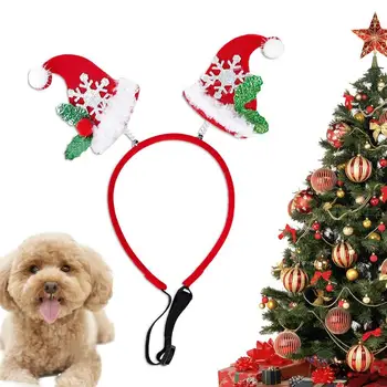 Рождественская повязка на голову для собак, Набор рождественских головных уборов для домашних животных, Рождественские головные уборы для щенков, Костюмы для оленей, Аксессуары для