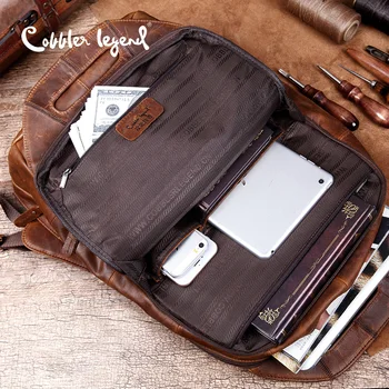 Cobbler Legend Мужские винтажные рюкзаки из воловьей кожи и натуральной кожи, наплечные дорожные сумки большой емкости, сумка для подростков