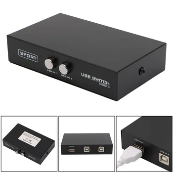 2 порта USB2.0, Устройство общего доступа, переключатель, коробка-адаптер для ПК, сканер, принтер 37MC