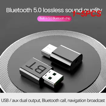 1 ~ 5ШТ В 1 bluetooth-совместимый Адаптер 5.0 Приемник Аудио USB-Передатчик Стерео с 3,5 мм AUX-Кабелем для Автомобильного ТЕЛЕВИЗОРА Наушники