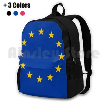 Европейский Союз Флаг ЕС Походный Рюкзак на открытом воздухе Водонепроницаемый Кемпинг Путешествия Европа Флаг Европы Синий Синий Флаг Звезды Желтые Звезды
