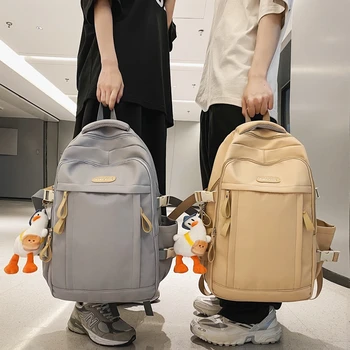Модный Большой студенческий рюкзак, новый рюкзак со значком, школьная сумка для девочек, женский рюкзак большой емкости, женский милый рюкзак для отдыха и путешествий, Mochila