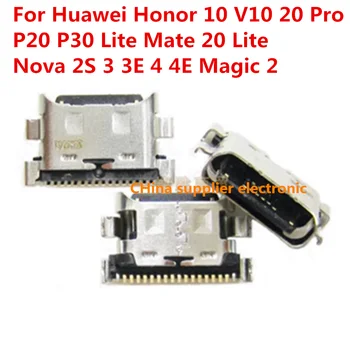 10 шт.-200 шт. Для Huawei Honor 10 V10 20 Pro P20 P30 Lite Mate 20 Lite Nova 2S 3 3E 4 4E Magic 2 USB-Разъем Для зарядки порта