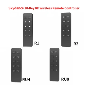 Новый Skydance 1 4 8-Зонный Затемняющий 10-Клавишный Радиочастотный Беспроводной Пульт Дистанционного Управления R1/R2/RU4/RU8 Для Одноцветного Или Двухцветного Светодиодного Контроллера