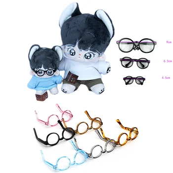 1/3 1/4 Кукольные очки Bjd 10 см 20 см Хлопчатобумажные Кукольные очки с прозрачными линзами В круглой оправе, очки для глаз, Одежда для кукол, Аксессуары