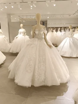 Aoliweiya Bridal - Модное бальное платье, Роскошное кружевное свадебное платье Emboridery