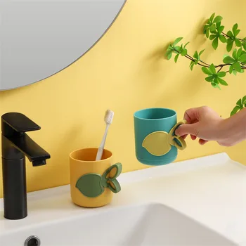 Чашка для зубной щетки с каплями воды, Стаканы для ванной, Экологически Чистая Пластиковая Кружка для мытья зубов для пары, Ванная комната