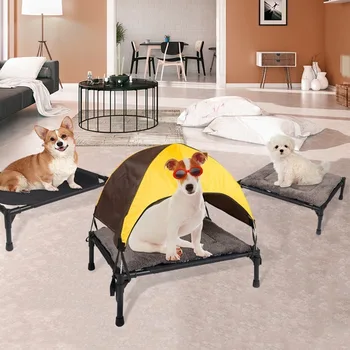 Переносная Походная кровать для домашних животных, Кровать для собак со Съемным Чехлом, легкий и легко складываемый коврик для собак для приключений на свежем воздухе