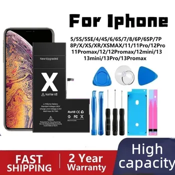 Оригинальный Аккумулятор Большой Емкости Для телефона iPhone SE 6 6S 7 8 Plus X XR XS 11 Pro Max 7P Для Apple iPhone7 iPhoneSE 6splus