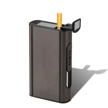 Портативный выкидывающийся портсигар JUSES из алюминиевого сплава, Ветрозащитная металлическая коробка для сигарет, Портсигар для курения, аксессуары для курения