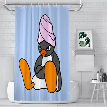 Занавески для душа в ванной Pingu Noot Pinga Penguin TV Водонепроницаемая перегородка Уникальный домашний декор Аксессуары для ванной комнаты