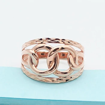 Кольца из фиолетового золота 585 пробы с покрытием из 14-каратного розового золота, глянцевые Кольца для женщин, широкие полые изделия, Элегантные свадебные украшения с индивидуальным шармом