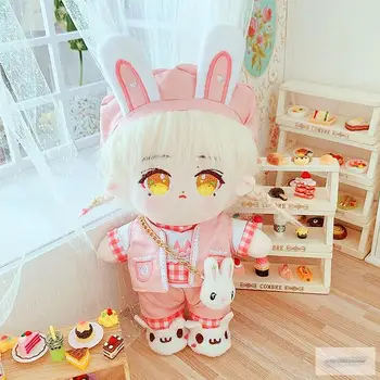 одежда для куклы 20 см, Прекрасный жилет, костюмы в кроличьей шапке, аксессуары для кукол, подарок для кукол Kpop EXO idol, игрушки для переодевания своими руками