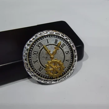 Индивидуальные серебряные часы в стиле стимпанк, металлический значок 
