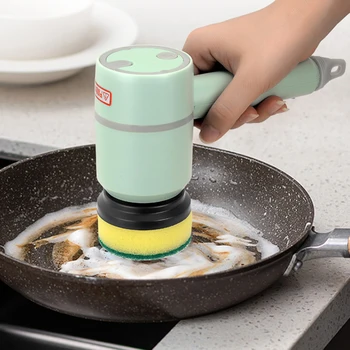 Электрическая щетка для мытья посуды, Автоматическая беспроводная USB-аккумуляторная щетка для чистки плитки в ванной и кухне