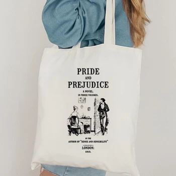 Холщовая хозяйственная сумка Pride and Prejudice Джейн Остин сумка-тоут Подарок Джейн Остин Литературный подарок Книжный подарок сумка через плечо Pemberley