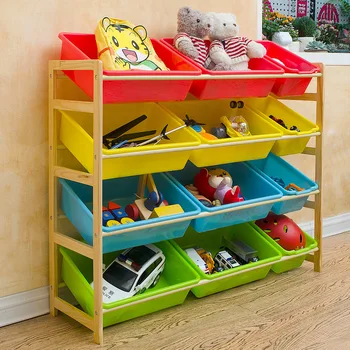 Стеллаж для хранения детских игрушек из массива дерева, ящик для хранения в детском саду, многослойная классификация отделки шкафа для хранения