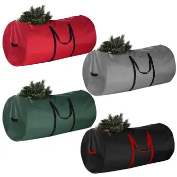 Сумка для хранения искусственной рождественской елки из непромокаемой ткани Оксфорд, сумка на молнии с ручками для переноски, водонепроницаемая сумка для хранения рождественской елки